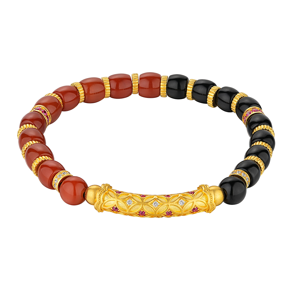 唐宮夜宴系列"富貴滿滿"黃金手鏈