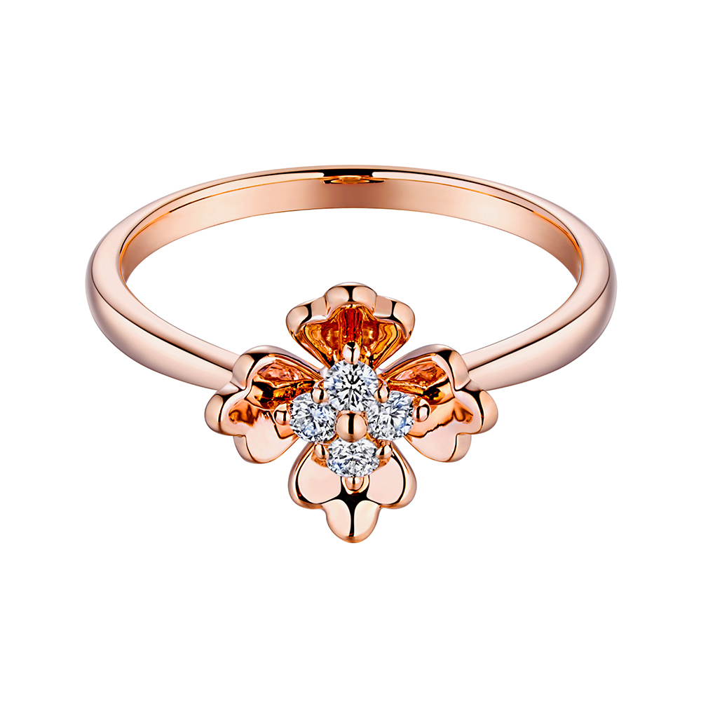 天天爱上新"花姿絮语"18K金钻石戒指