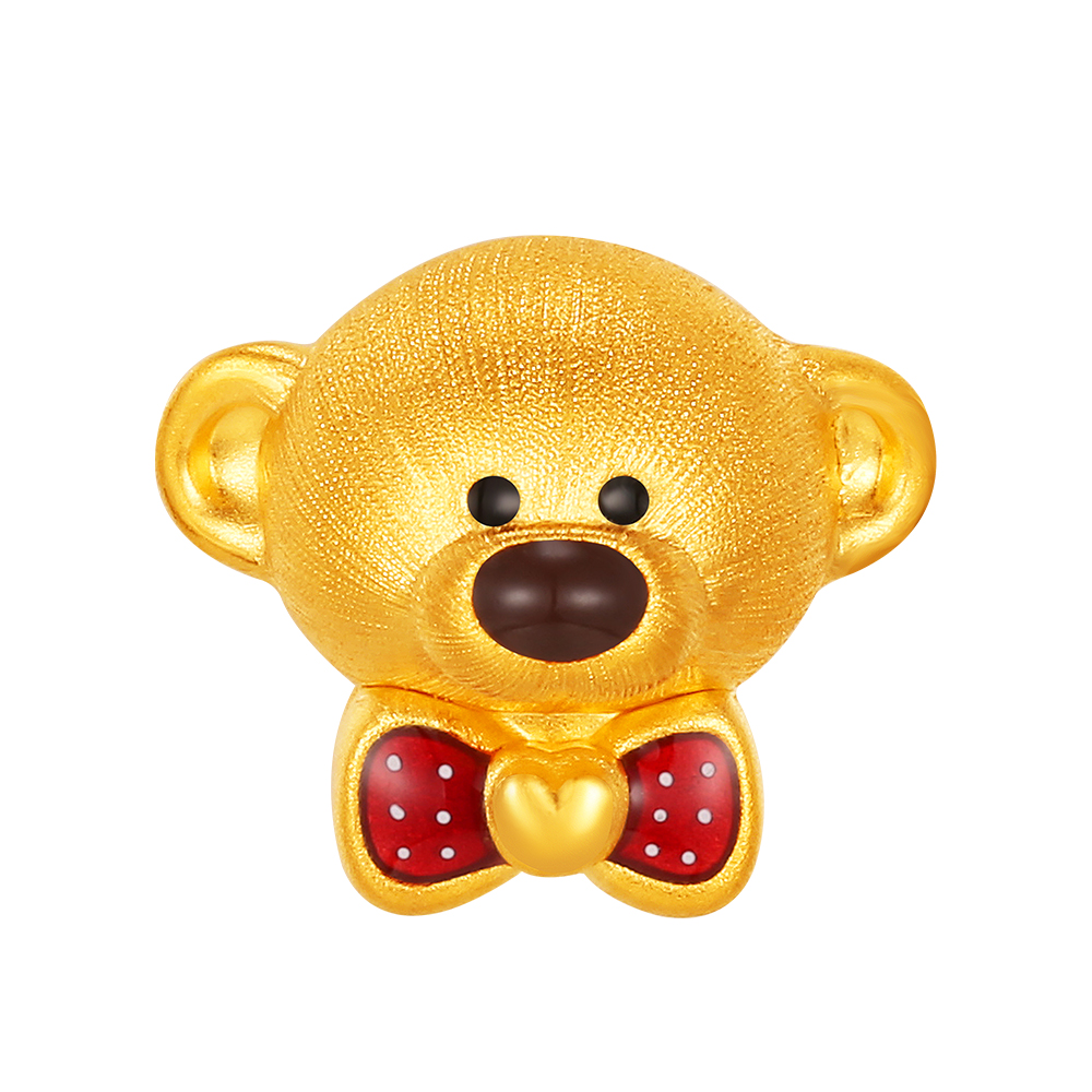 13DE MARZO系列"百變潮趣小熊-波點萌熊"黃金串飾