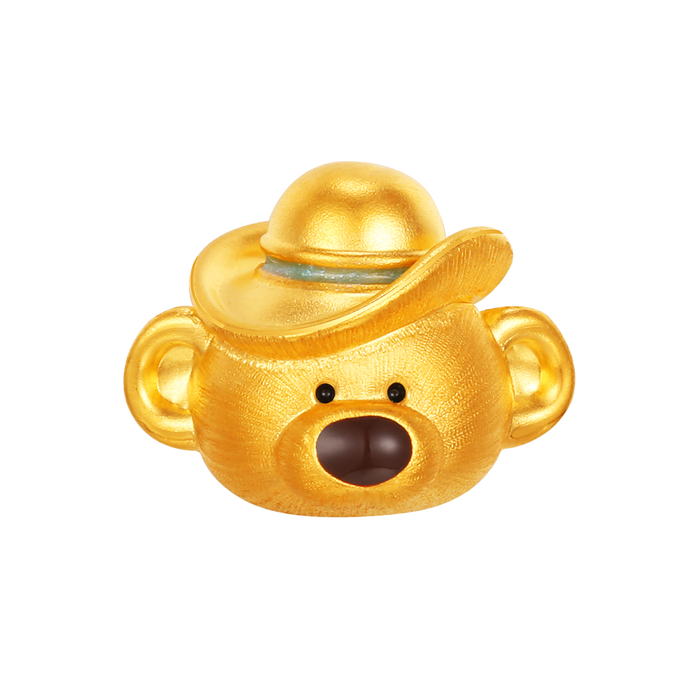 13DE MARZO系列"百變潮趣小熊-牛仔萌熊"黃金串飾