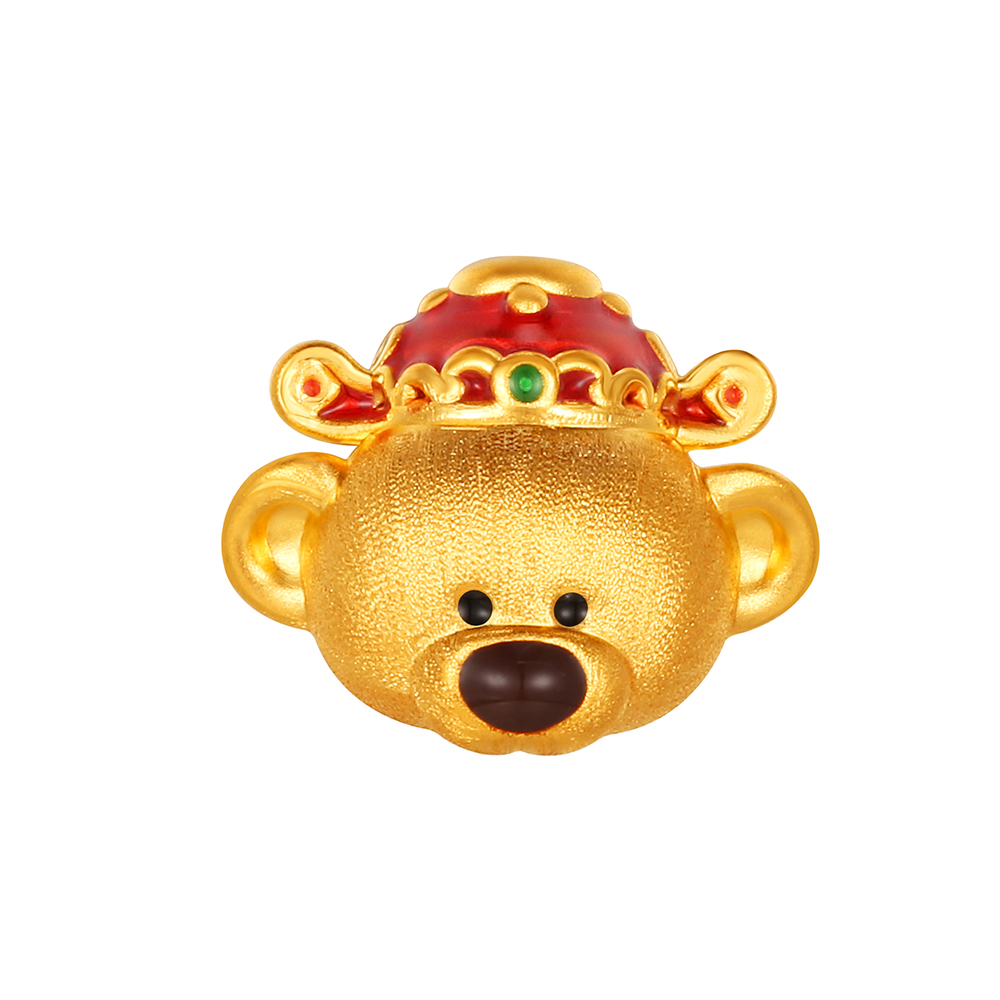 13DE MARZO系列"百變潮趣小熊-財神萌熊"黃金串飾