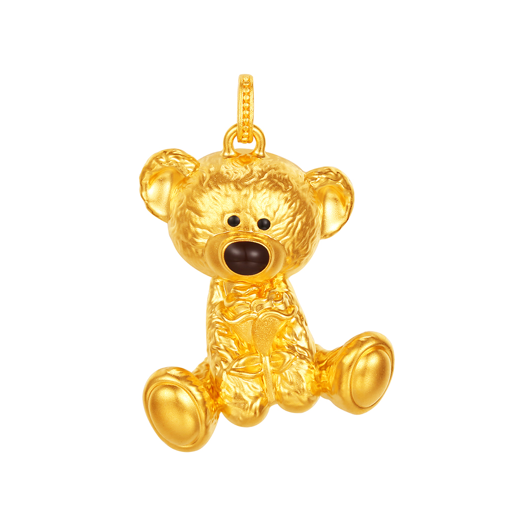 13DE MARZO系列"毛絨小熊"黃金吊墜