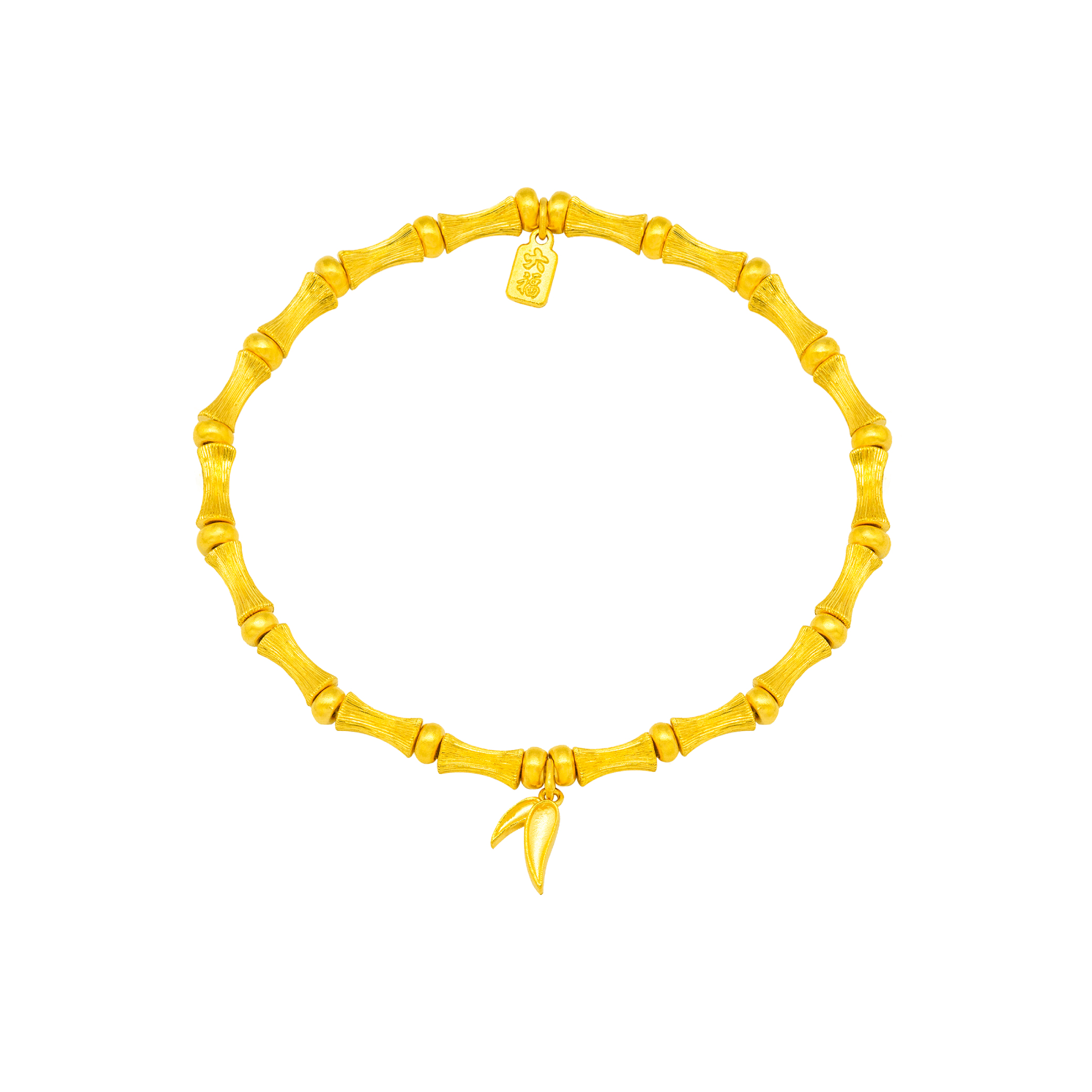 天天爱上新福满传家"竹韵清风"足金手链