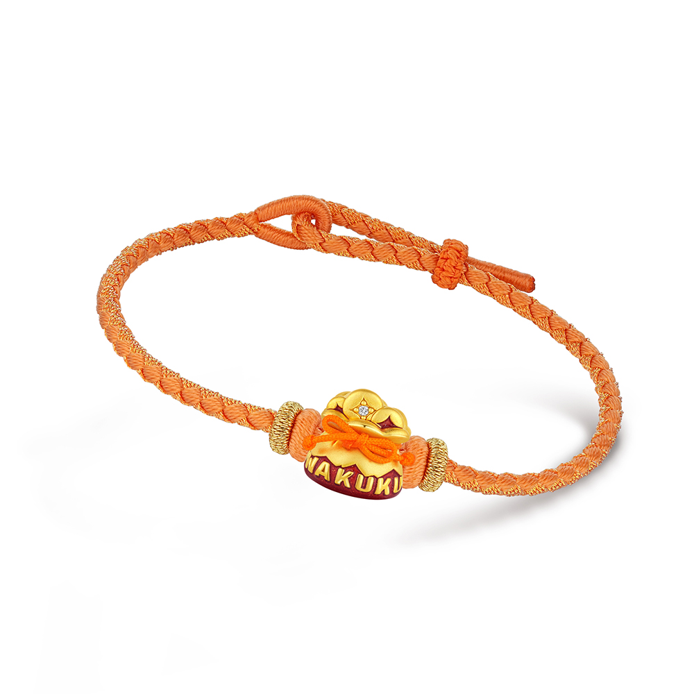 WAKUKU系列"財富袋"黃金鑽石串飾