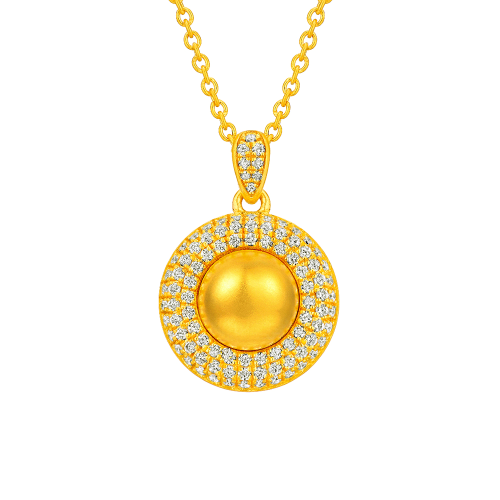 天天爱上新福满传家"星环"足金钻石项链