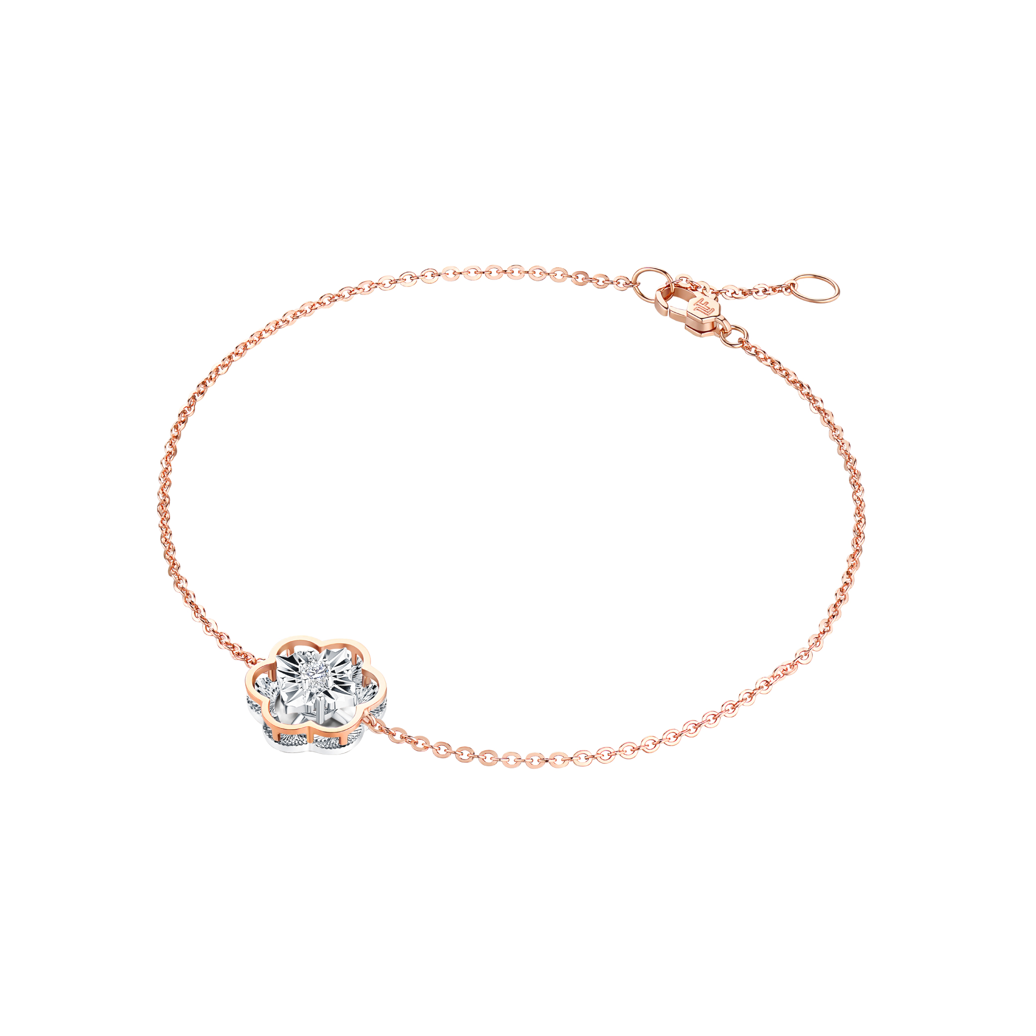 天天爱上新"花姿炫影"18K金钻石手链