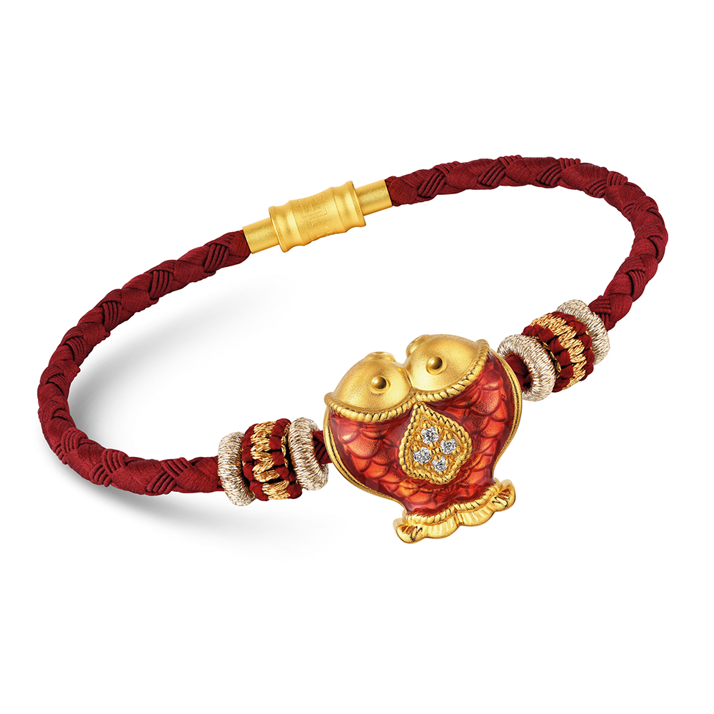 唐宮夜宴系列"富足有餘"黃金鑽石串飾