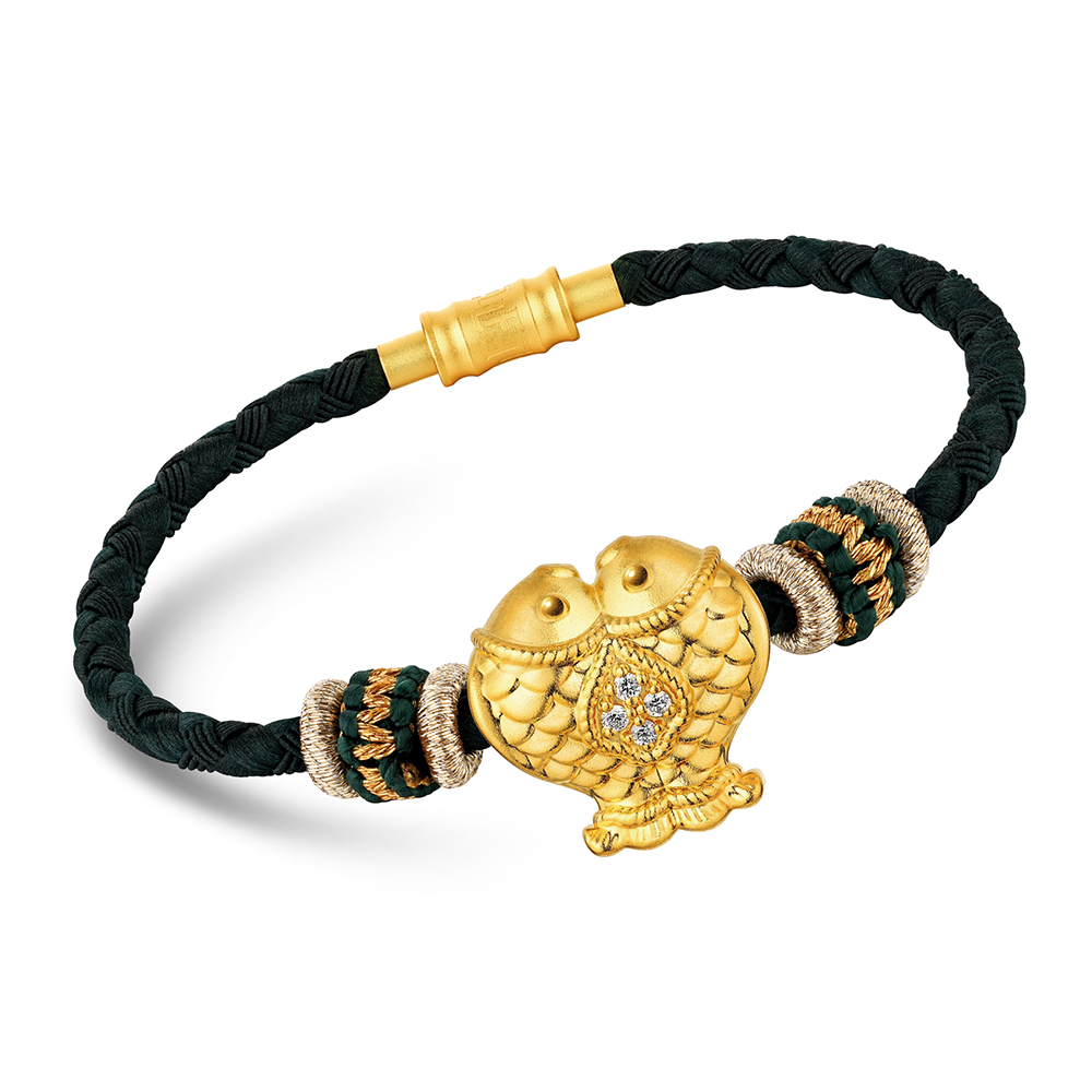 唐宮夜宴系列"富足有餘"黃金鑽石串飾