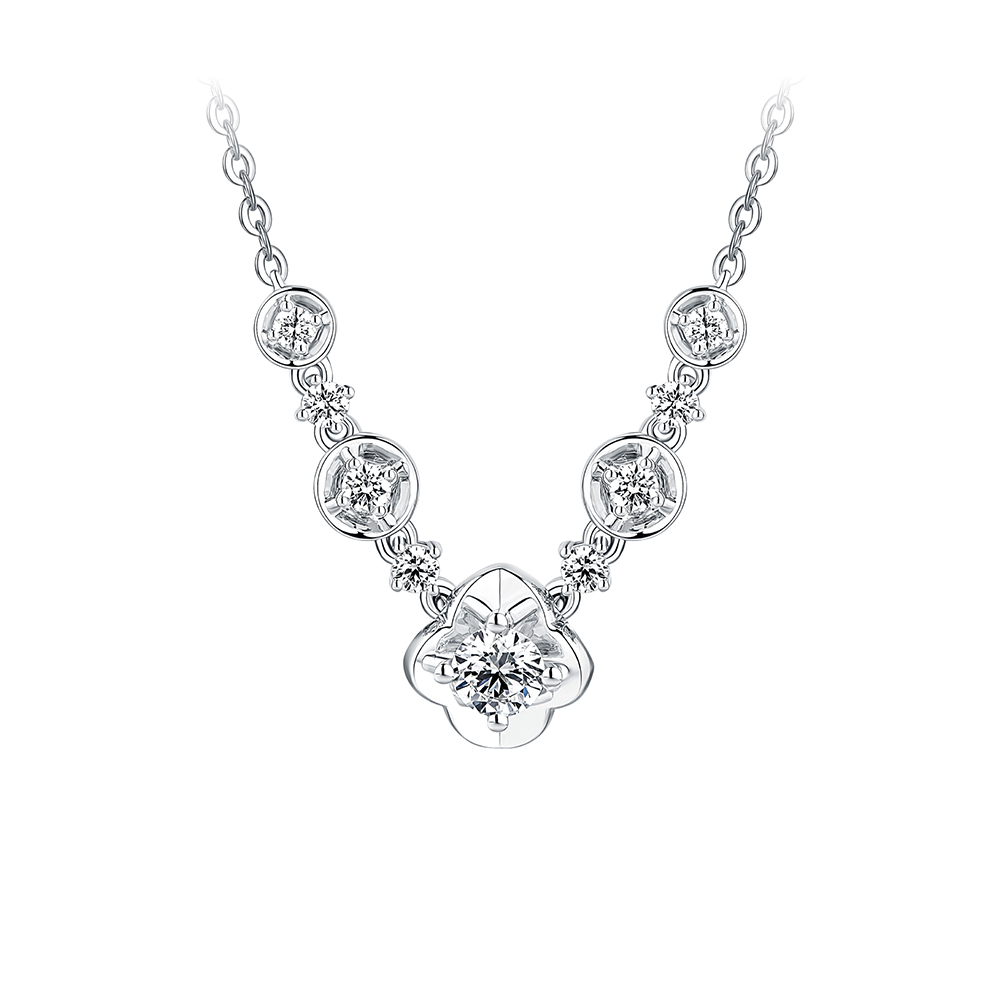 Miss V 18K金钻石项链