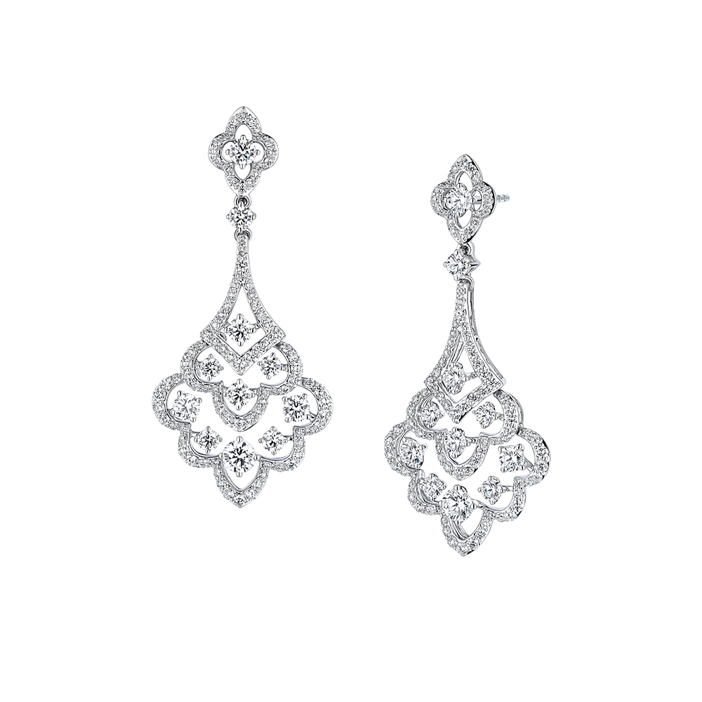 "维嫚"18K金钻石耳环