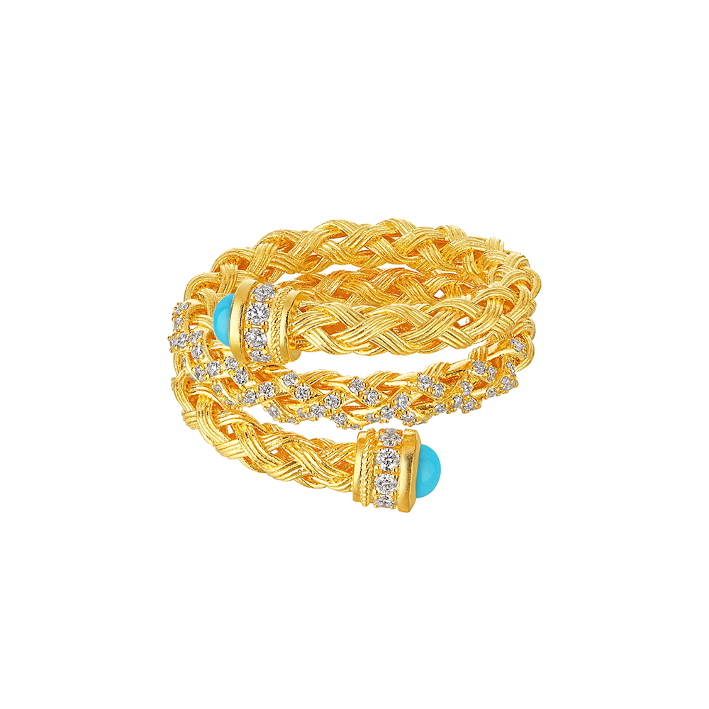 洛神水賦系列"洛驚鴻"黃金鑽石戒指