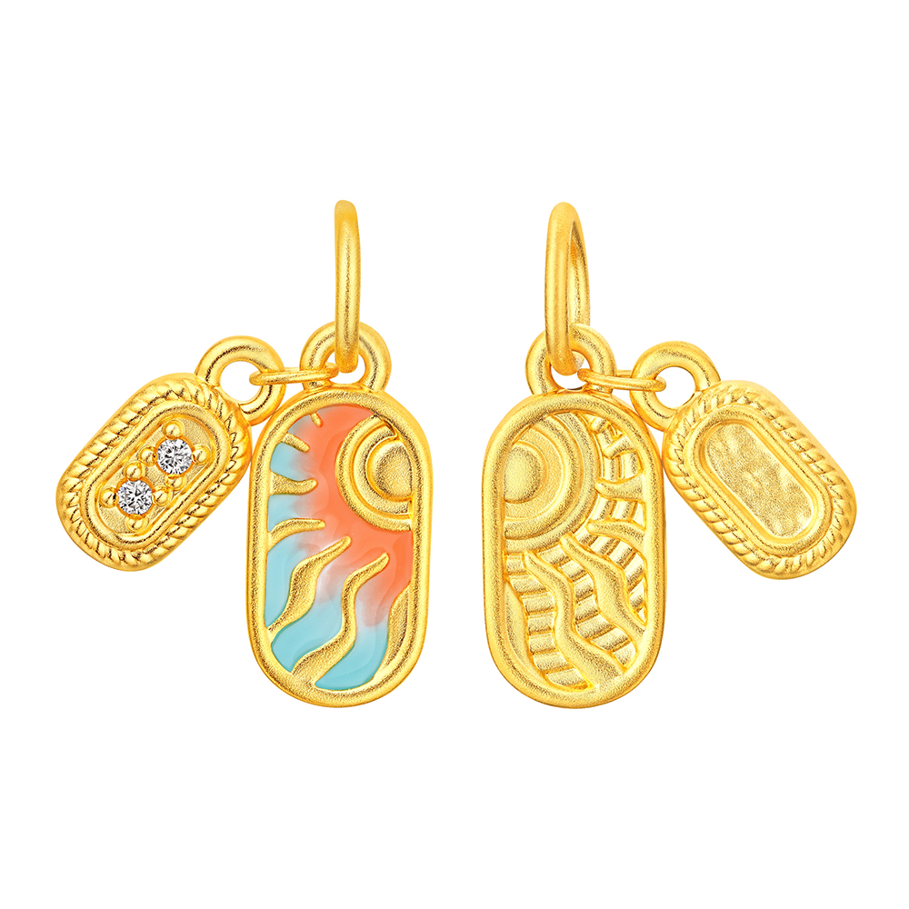 洛神水赋系列"绚日华章"足金钻石串饰