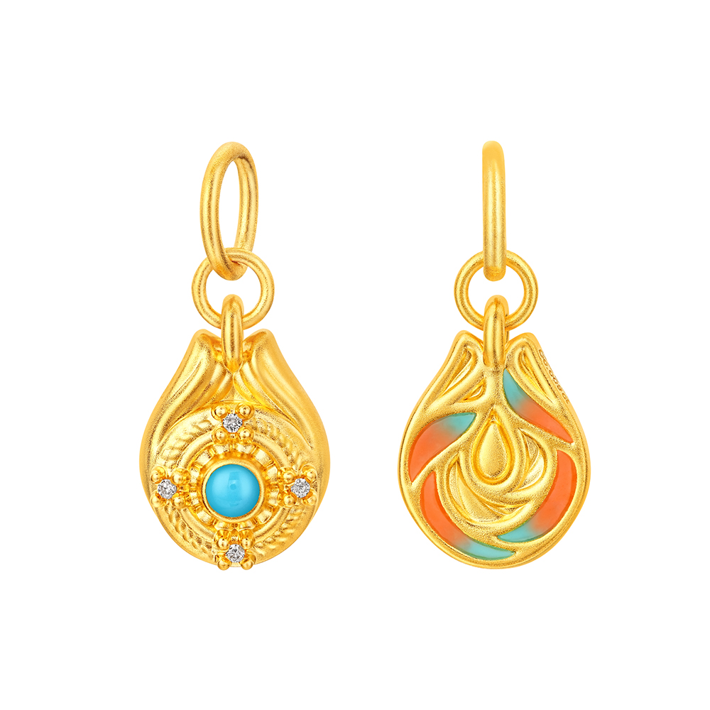 洛神水赋系列"幻彩羽翼"足金钻石串饰