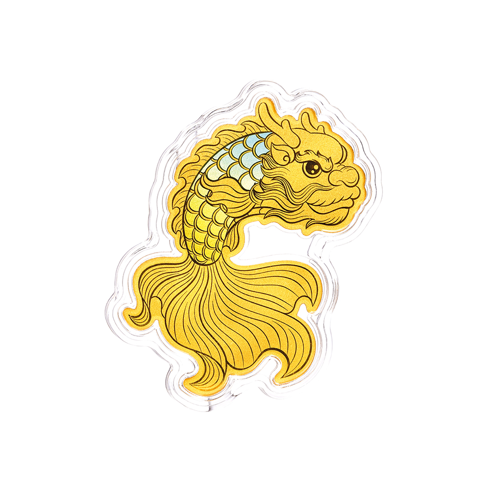 龙门金刚系列"鱼跃龙门"足金工艺品