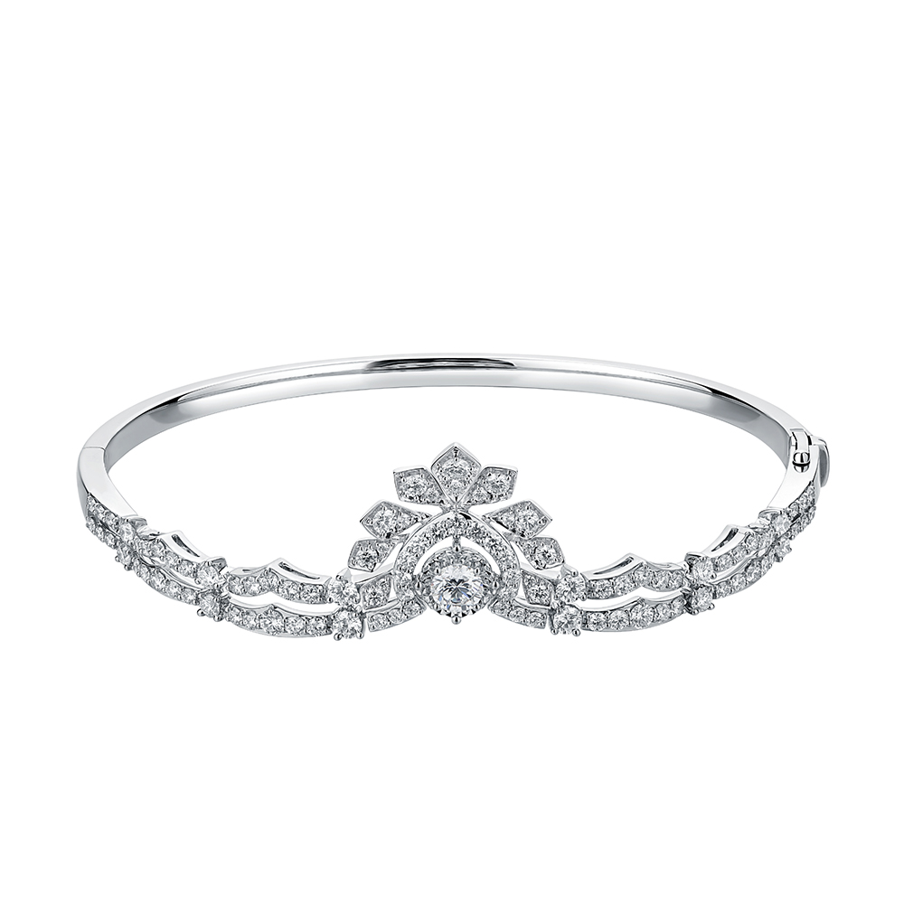 Wedding Collection “Warm Radiance” 18K (White) Gold Diamond Bangle