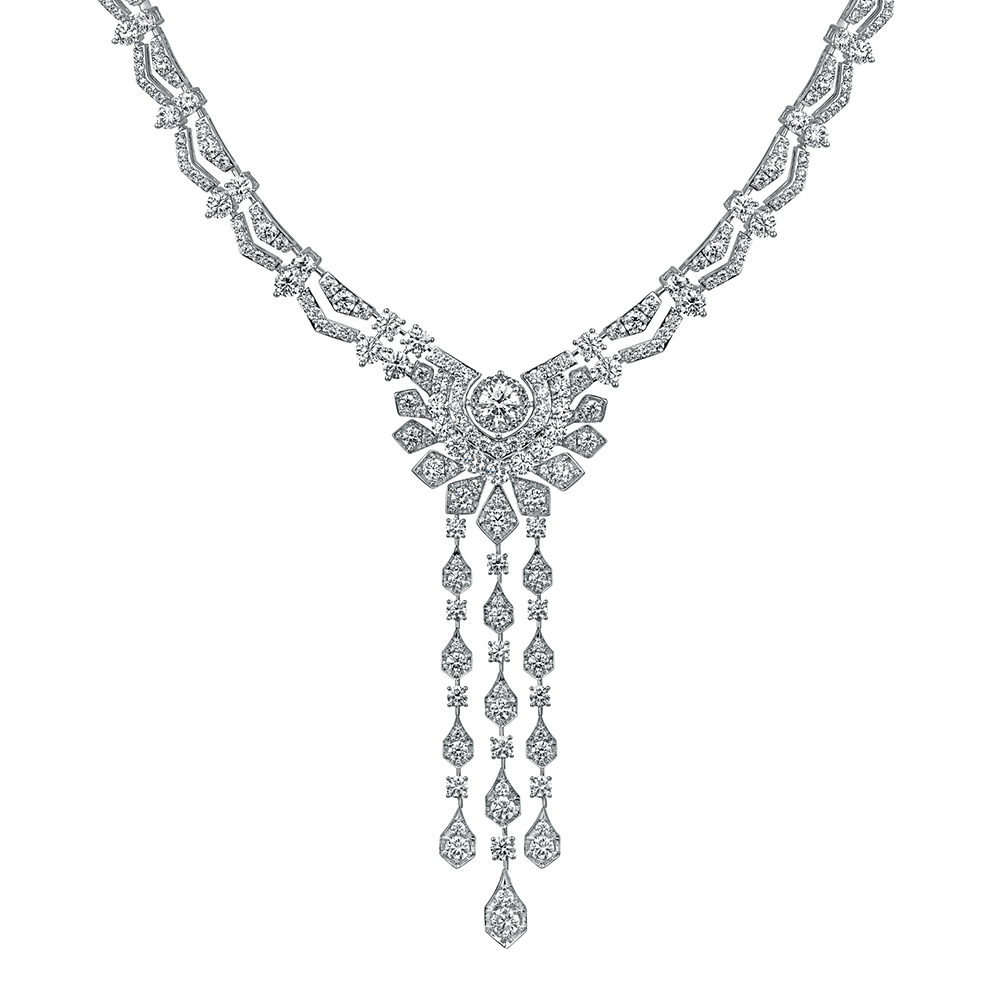 Wedding Collection “Warm Radiance” 18K (White) Gold Diamond Necklace (Luxury)