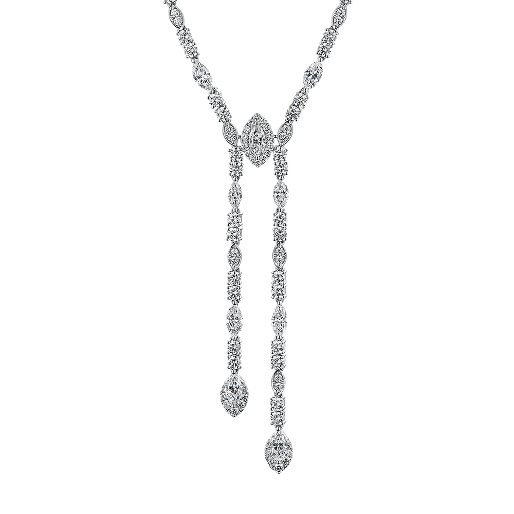 Wedding Collection “Trajectory of Love” 18K (White) Gold Diamond Necklace