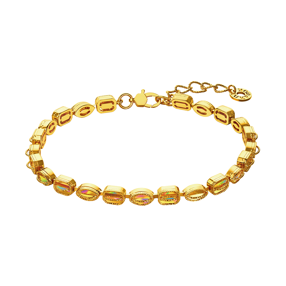 DiaBling Shimmering Gold “DiaBling Sugar Cube” GoldBracelet (Fresh)